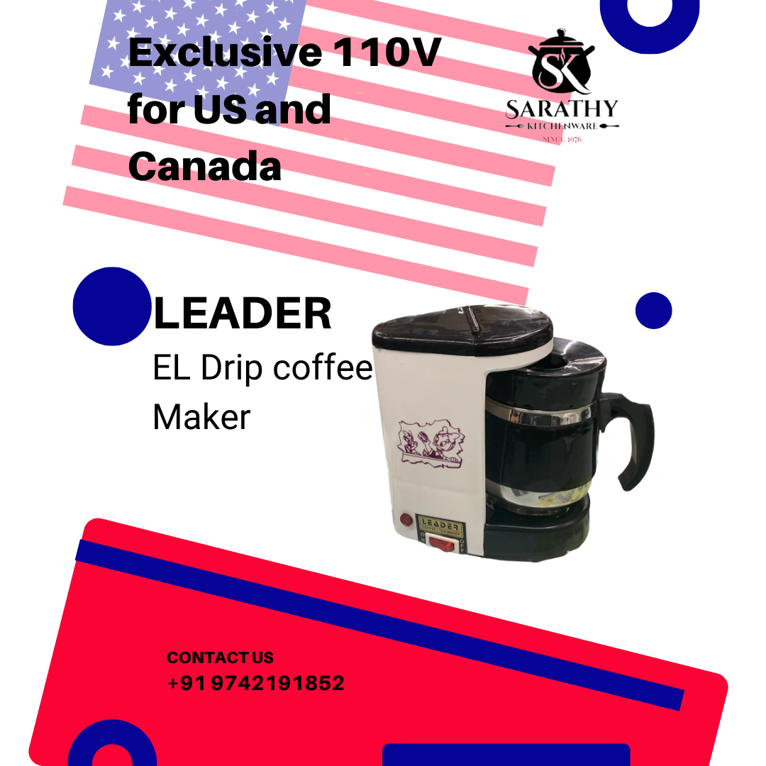 LEADER ELECTRIC DRIP COFFEE MAKER 110 VOLTS (FOR USE IN USA AND CANADA ONLY)