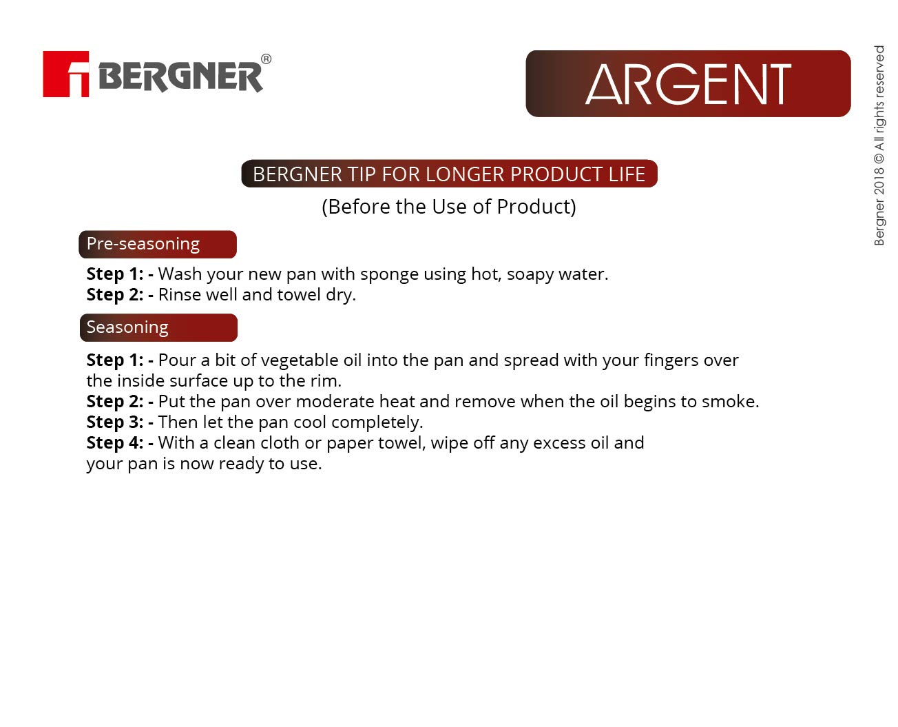 Bergner Argent Triply Stainless Steel Kadai