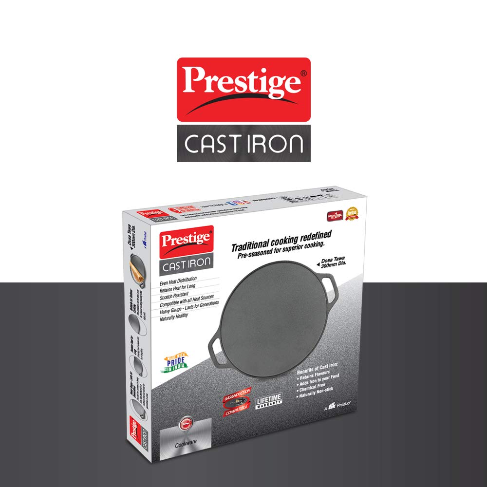 Prestige Cast Iron Dosa Tawa, 300 mm
