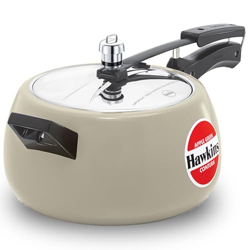 Hawkins Ceramic- Coated Contura 5L Green Apple Pressure Cooker