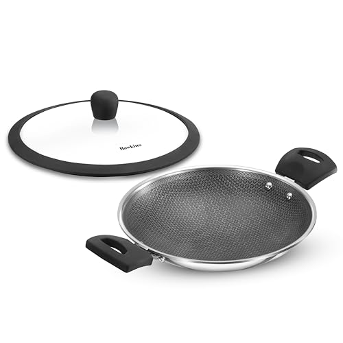Hawkins 1.25L Breakfast Pan, Nonstick Triply Stainless Steel Appachatt ...