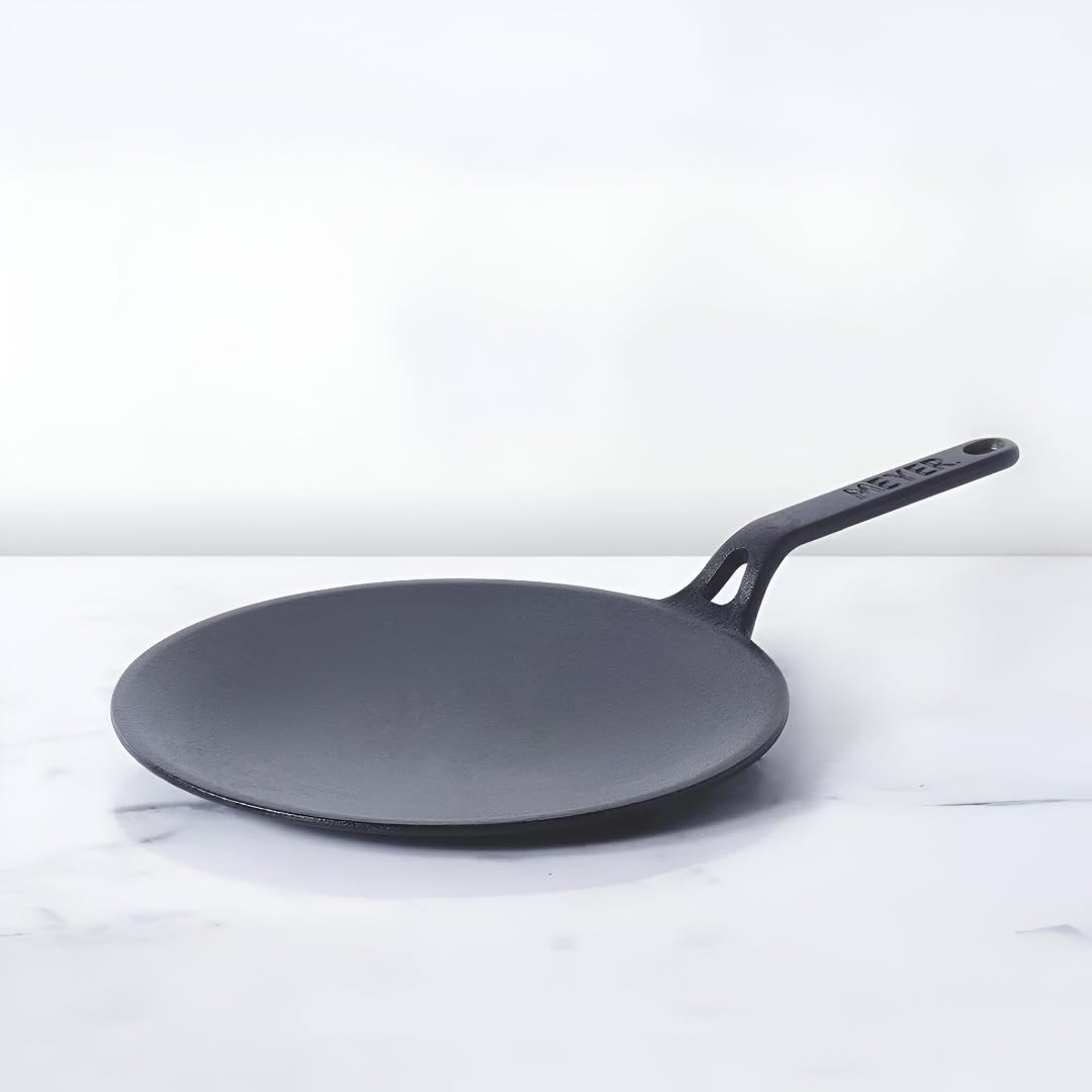 Meyer Pre-Seasoned Cast Iron Roti/Chapati/Dosa Tawa Pan with Stick Han ...
