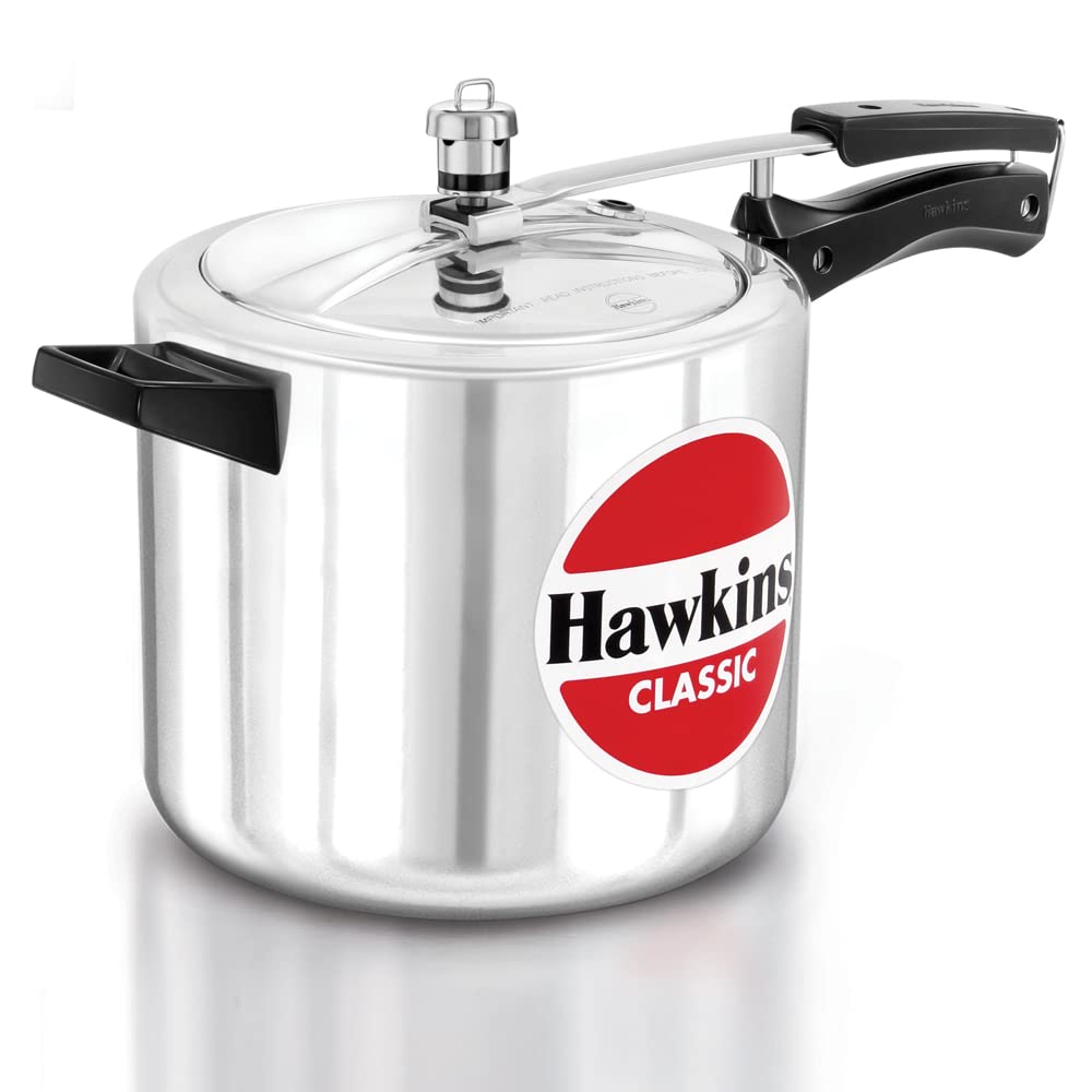 Hawkins 6.5 Litre Classic Pressure Cooker, Best Inner Lid Cooker, Silver (CL65)