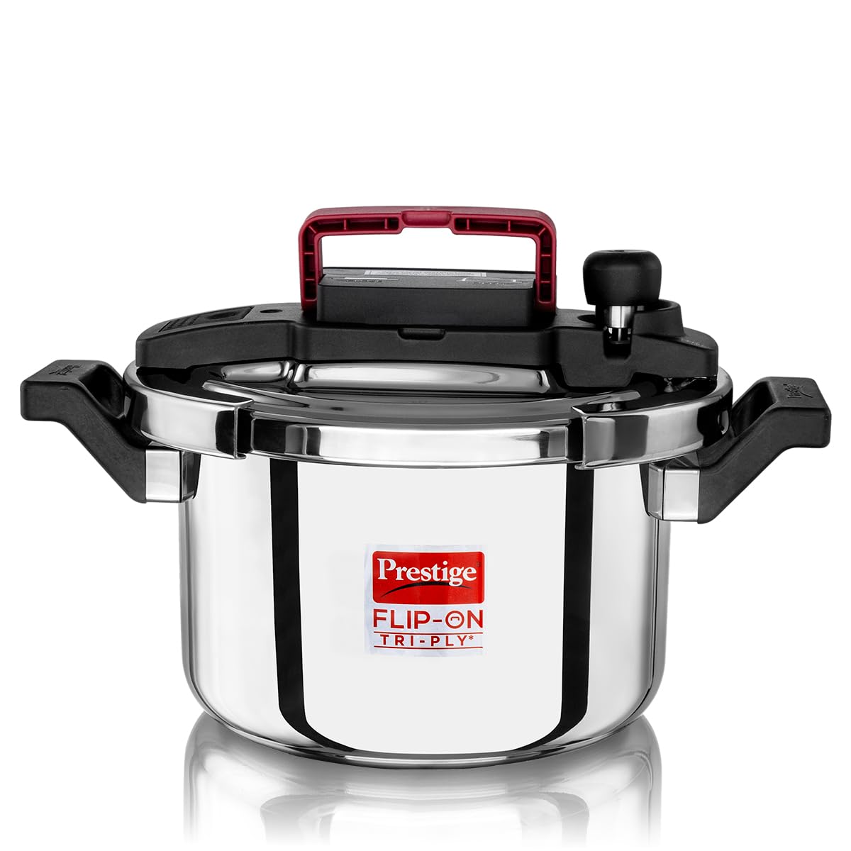 Prestige 5 Litre Flip On Triply Stainless Steel Pressure Cooker with G ...