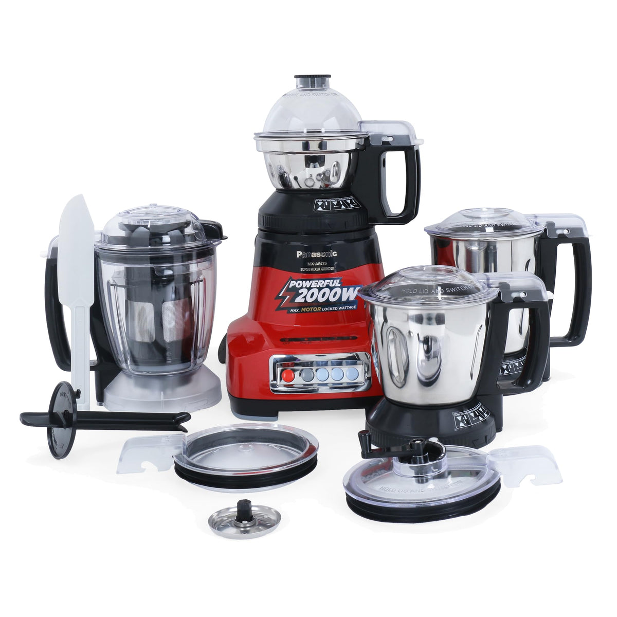 Panasonic MX-AE475 Mixer Grinder, Monster 2000W Super Mixer Grinder wi ...