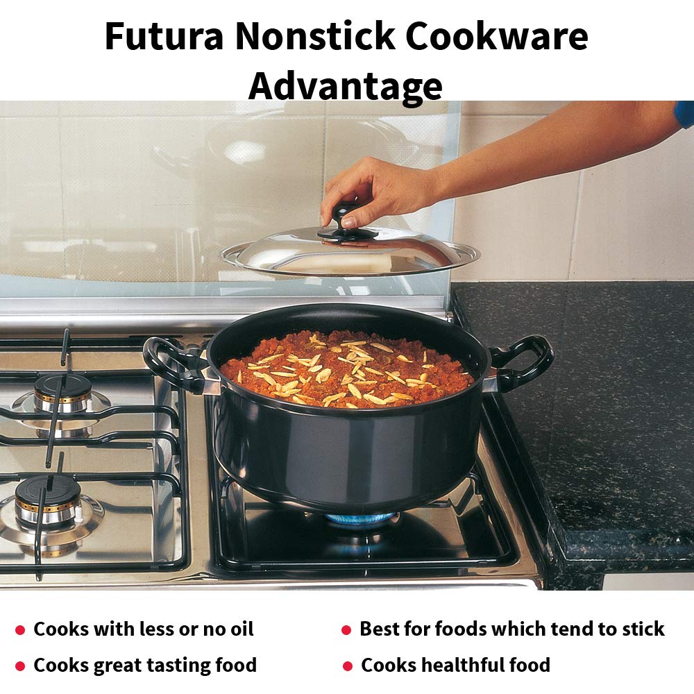 Futura Nonstick Stewpot 3L with SS lid and Induction Compatible Base