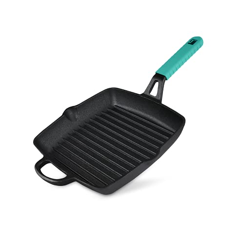 Bergner Elements Pre-Seasoned Cast Iron Griddle, 27X24X5 cm
