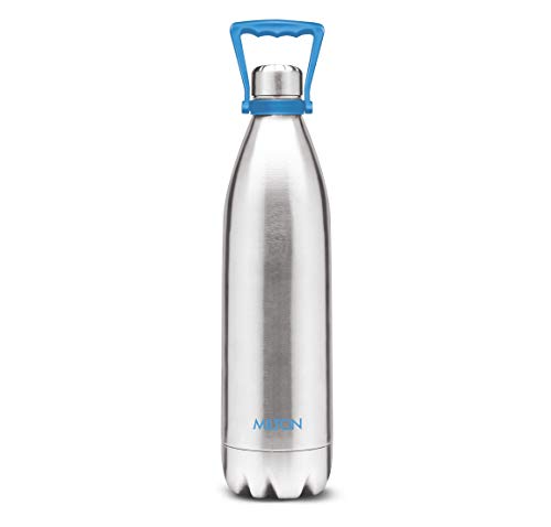 Milton Flip Lid Thermosteel 24 Hours Hot and Cold Water Bottle With Bag 350  ml