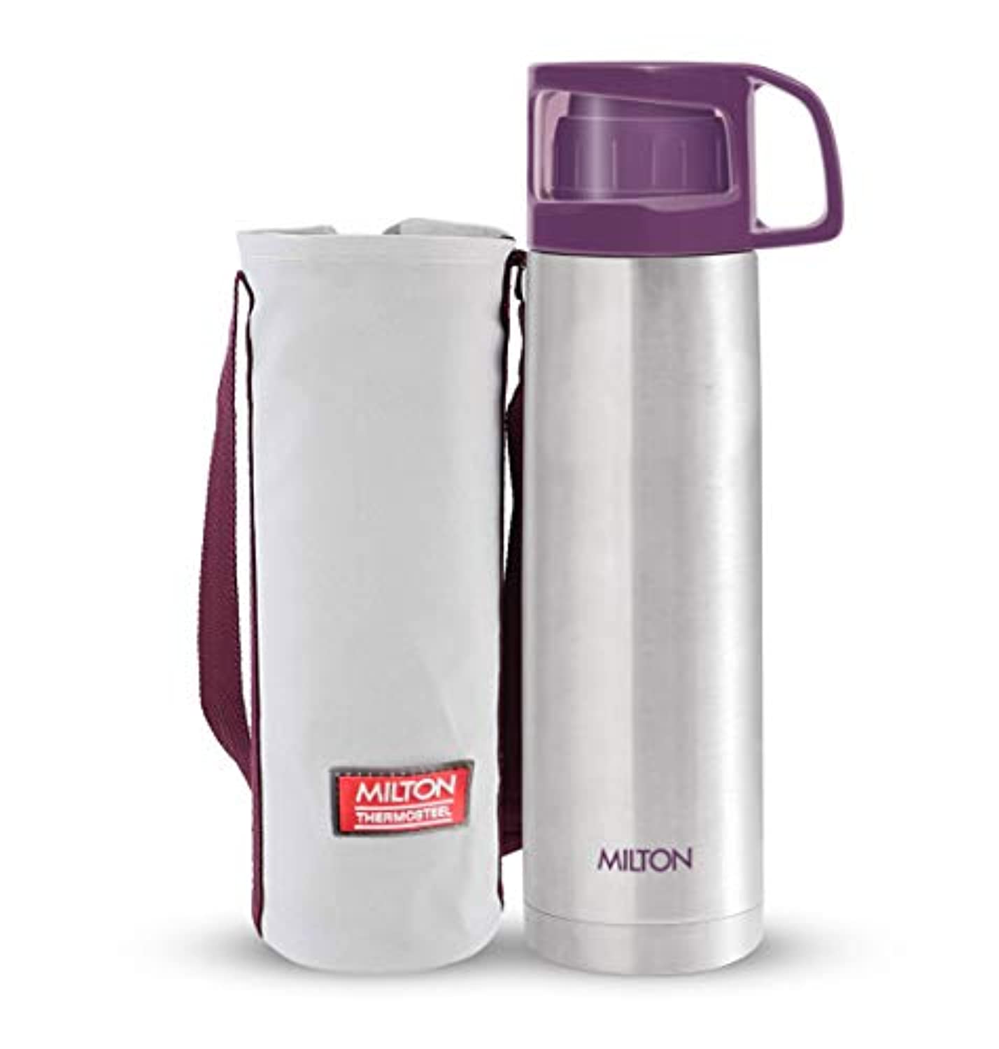 Milton Thermosteel Glassy Hot Cold Bottle with Drinking Cup Lid