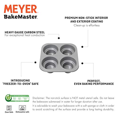 Meyer Bakemaster Non-Stick Bakeware - 4 Cup Round Cakelette Pan