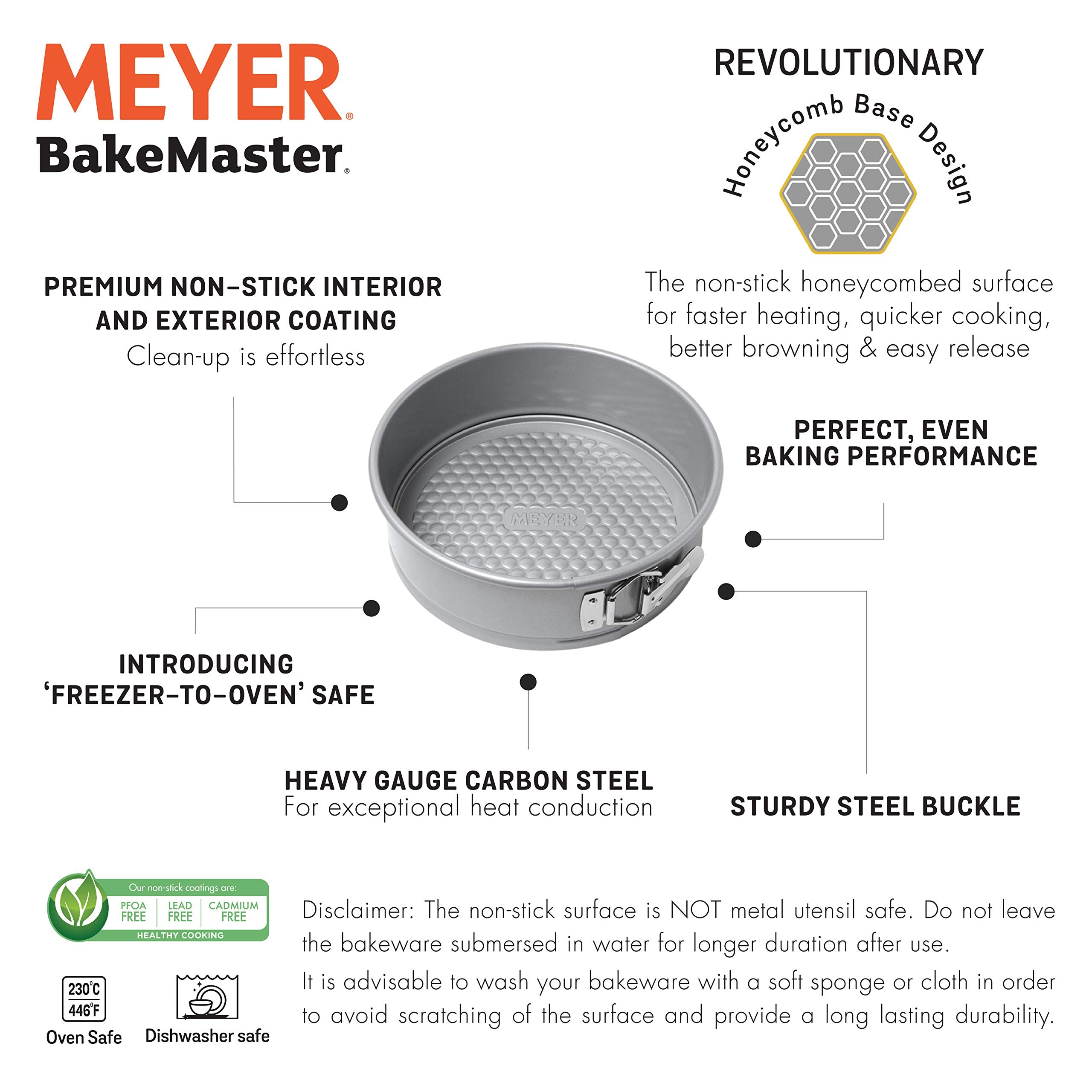 Meyer Bakemaster Non-Stick Steel Bakeware/Springform Cake Tin