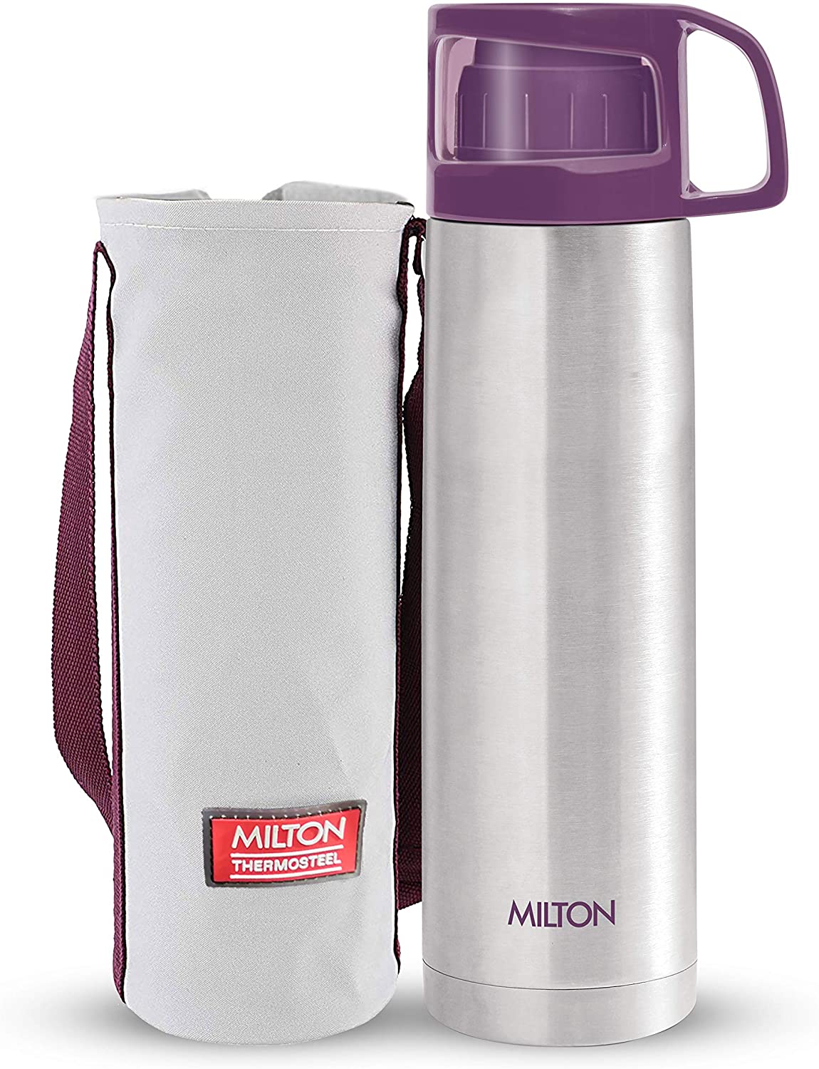 Milton Thermosteel Glassy Hot Cold Bottle with Drinking Cup Lid