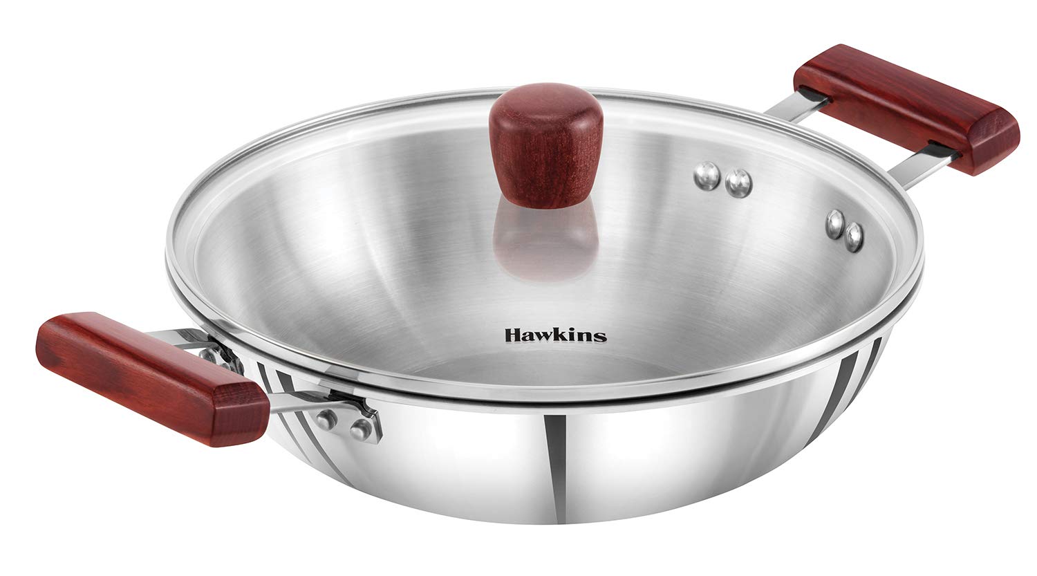 Hawkins Tri-Ply Stainless Steel Induction Compatible Deep-Fry Pan, Capacity 2.5 Litre, Diameter 26 cm, Thickness 3 mm